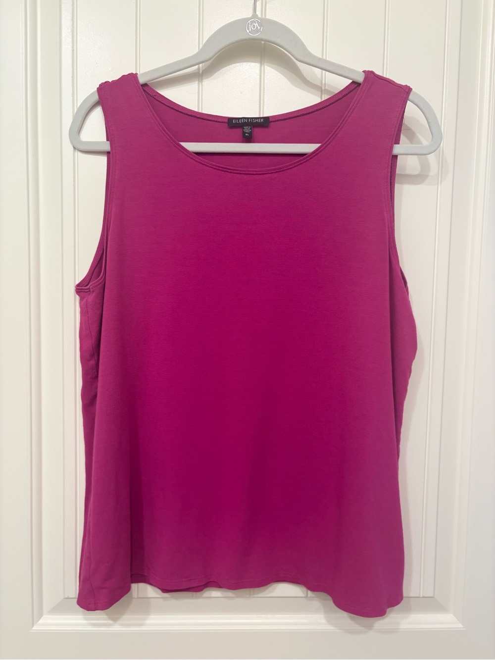 Eileen Fisher Raspberry Sleeveless Scoop Neck Tank Size XL
